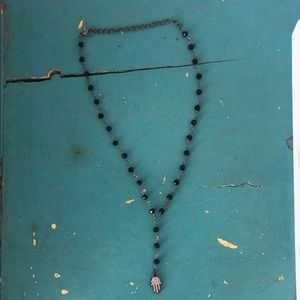 NEVER WORN Trendy black hamsa choker